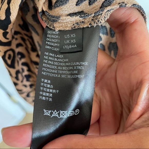 ANTHROPOLOGIE Mock Neck Cheetah Print Midi Dress - Picture 15 of 15